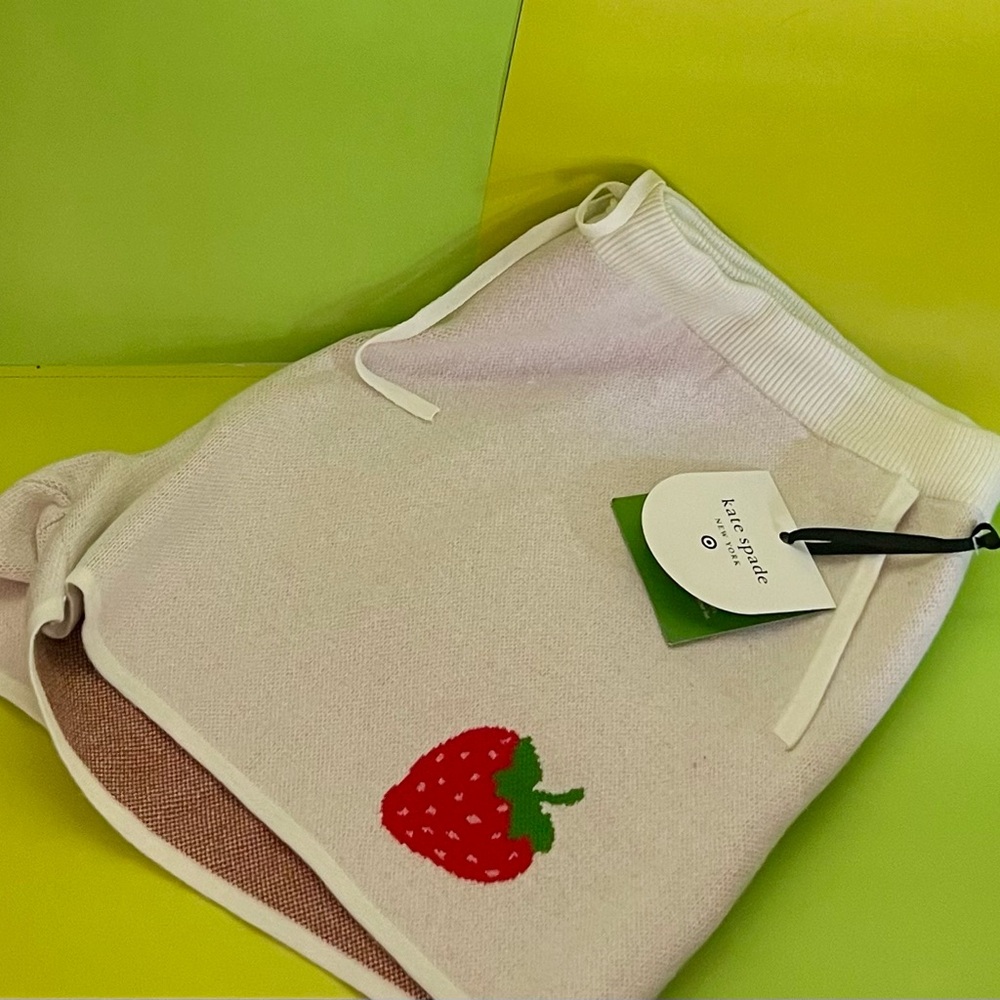 Women's Embroidered Strawberry Sweater Shorts - Kate Spade New York Target, XL